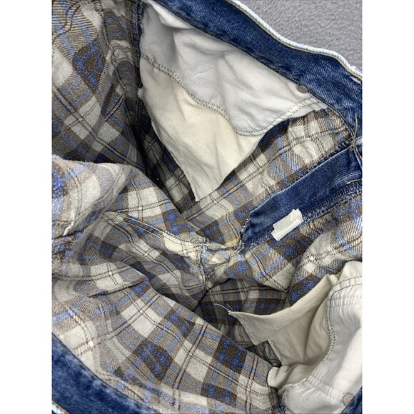 Carhartt Flannel Lined Darkstone Denim Jeans ACTUAL 36x28 Work Relaxed Fit Pants - Picture 14 of 16